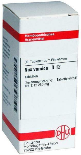 Dhu Nux Vomica D12 80 Tabletten