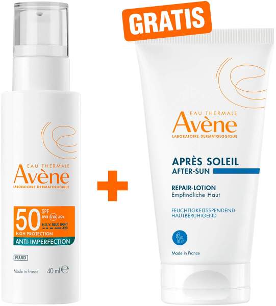 Avene Anti-Imperfection Fluid SPF 40 g + gratis Avene Repair - Lotion nach der Sonne 50 ml