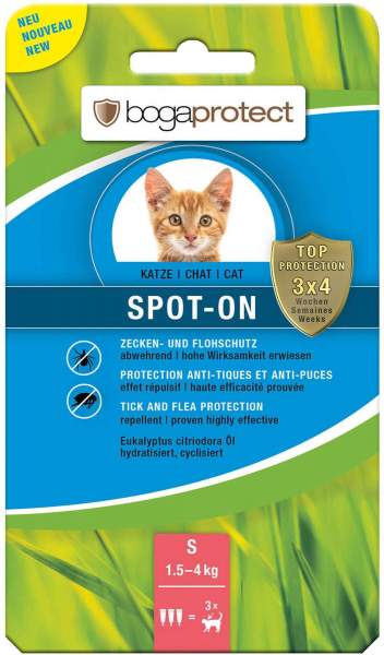Bogaprotect Spot On Katze S 3 X 0,7 ml