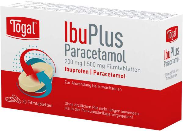 Togal IbuPlus Paracetamol 200 mg - 500 mg 20 Filmtabletten