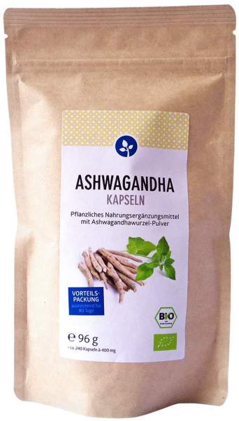 ASHWAGANDHA 300 mg Bio Kapseln vegan 240 Stück