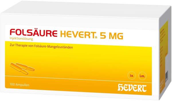 Folsäure Hevert 5 mg Ampullen 100 Ampullen