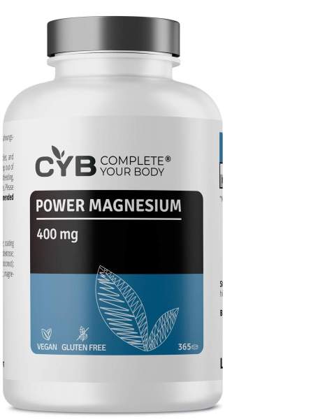 CYB Power Magnesium 400 mg hochdosiert + vegan 365 Tabletten