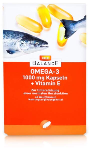 Gehe Balance Omega-3 1.000 mg + Vitamin E 60 Kapseln