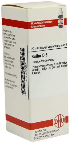 Sulfur D6 Dhu 20 ml Dilution