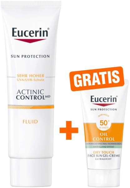 Eucerin Sun Actinic Control MD 80 ml Emulsion + gratis Sun Gel-Creme Oil Control 20 ml