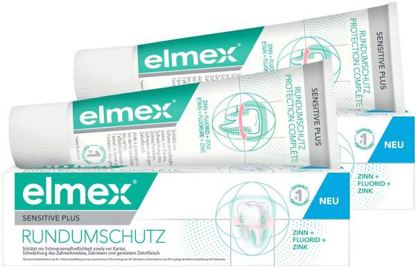 Elmex Sensitive Plus Rundumschutz 2 x 75 ml Zahnpasta