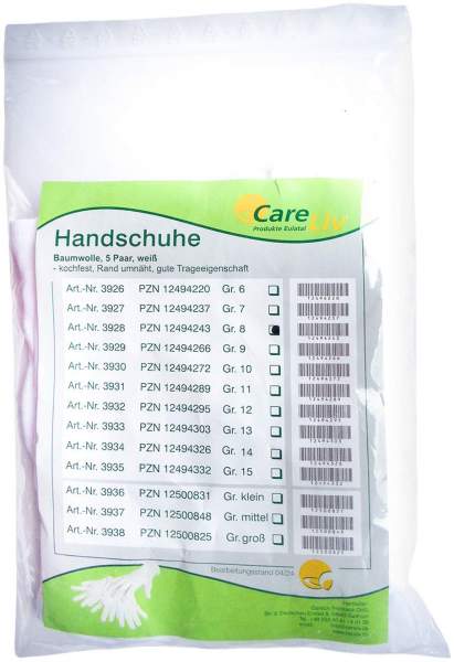 Handschuhe Baumwolle Gr.8