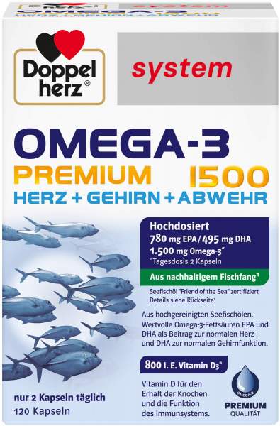 Doppelherz system Omega-3 Premium 1500 120 Kapseln