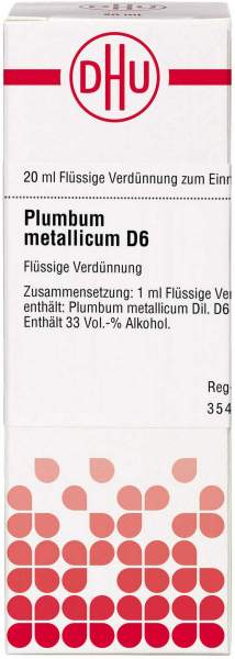 Plumbum Metallicum D 6 Dilution 20 ml