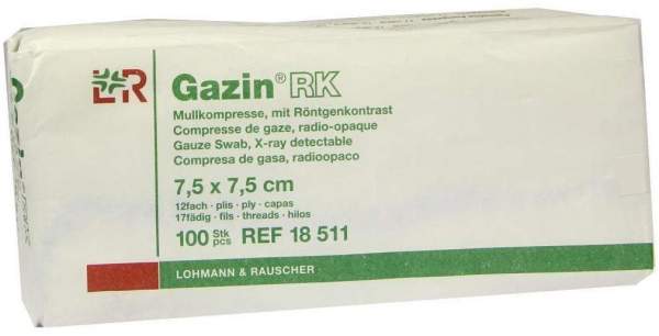 Gazin Kompressen 7,5 X 7,5 cm 12fach Unsteril Mit...