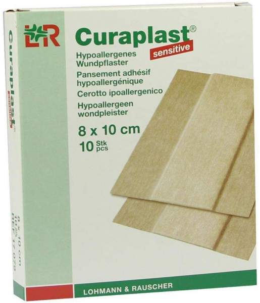 Curaplast Sensitive Wundschnellverband 8 X 10 cm 10 Pflaster