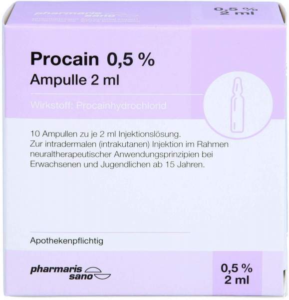 Procain pharmarissano 0,5% Injektions-Lsg.Ampullen 2 ml 10 Stück