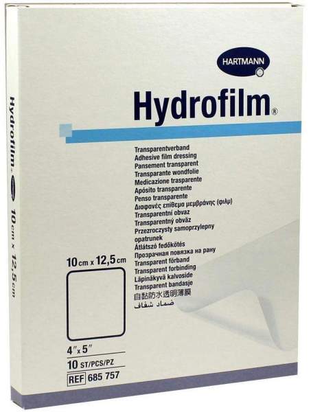 Hydrofilm Transparentverband 10x12,5cm 10 Verbände