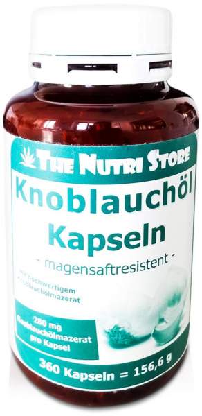 Knoblauchöl 280 mg 360 Magensaftresistente Kapseln
