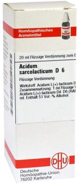 Acidum Sarcolactic D 6 Dilution