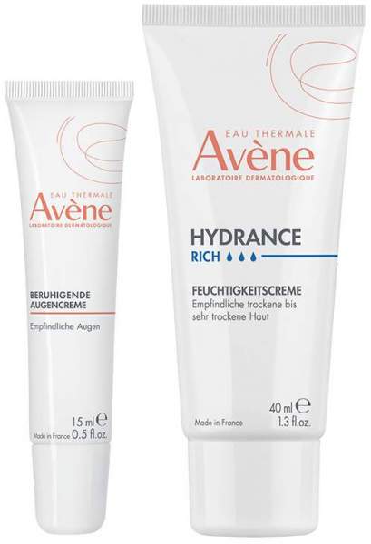 Avene Hydrance reichhaltige Feuchtigkeitscreme 40 ml + Avene Beruhigende Augencreme 15 ml