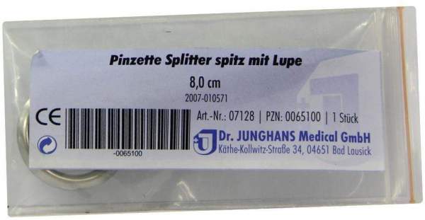 Pinzette Splitter Spitz Mit Lupe 8 cm