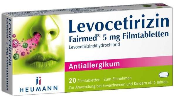 Levocetirizin Heumann Fairmed 5 mg 20 Filmtabletten