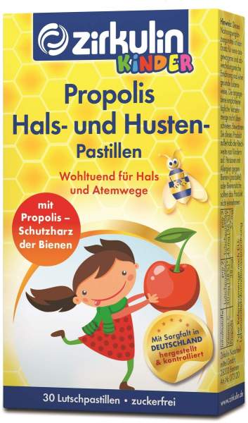 Zirkulin Propolis Hals und Husten Pastillen Für Kinder 30...