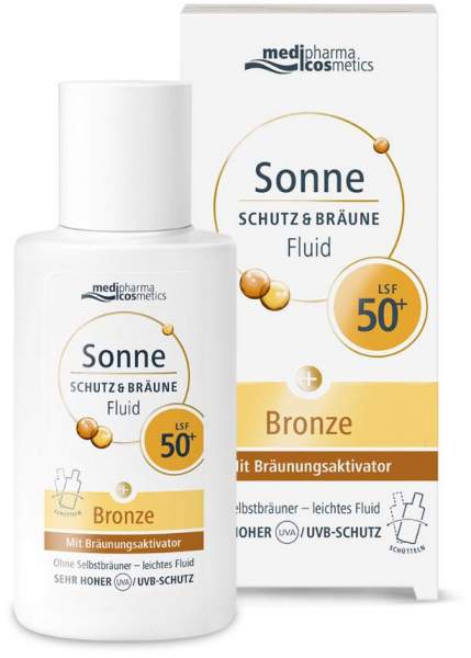 medipharma cosmetics Sonne Schutz &amp; Bräune Fluid LSF 50+ 50 ml