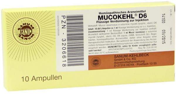 Mucokehl Ampullen D6 10x1 ml Ampullen
