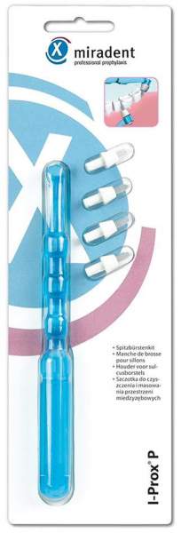 Miradent I-Prox Spitzbürsten - Kit Blau Transparent 4 Bürsten