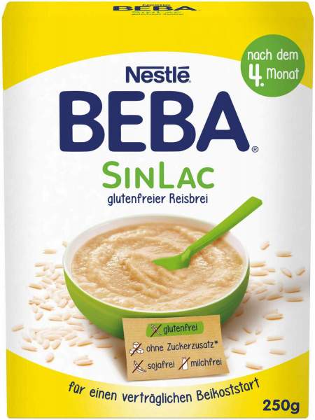Nestle Beba Sinlac Glutenfreier Reisbrei N.D.4 Monat 250 G