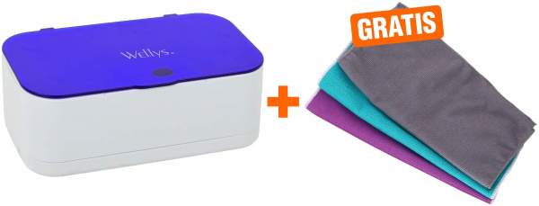 Brillenreiniger Welleys + GratisMikrofaser Tücher Set 3-tlg.