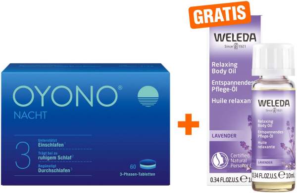 Oyono Nacht 60 Tabletten + gratis Weleda entspannendes Pflegeöl 10 ml