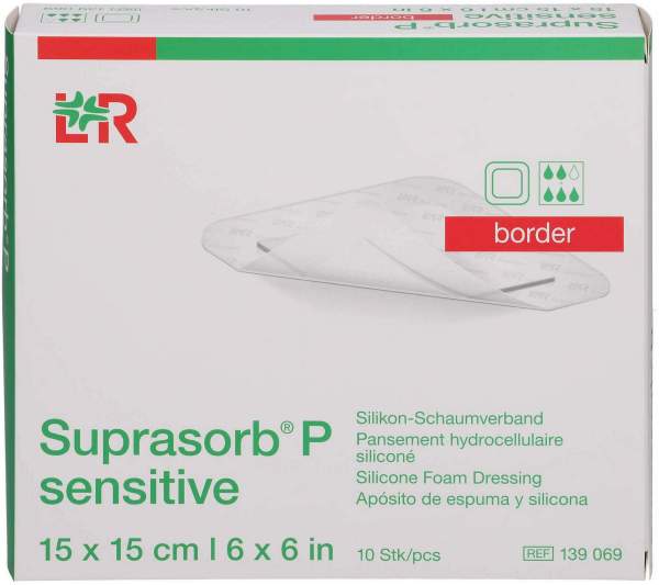 Suprasorb P Sensitive Pu-Schaumv.Border 15 X 15 cm 10 Stk