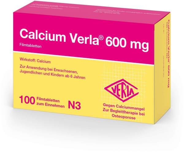 Calcium Verla 600 mg 100 Filmtabletten