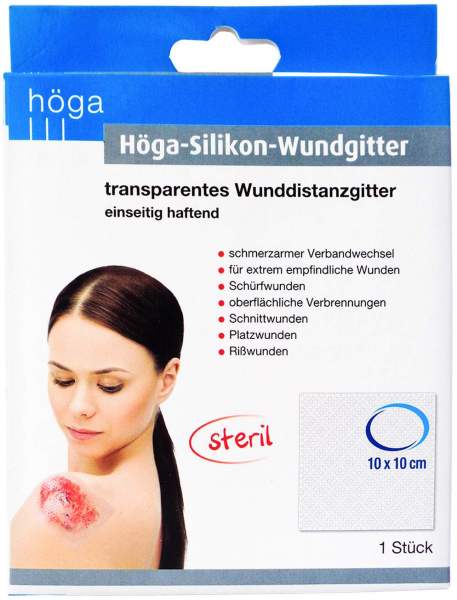Höga-Silikon-Wundgitter 10 X 10 cm 1 Stück