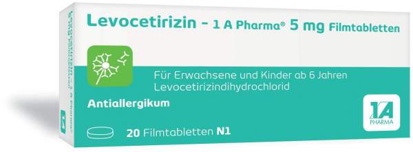 Levocetirizin 1a Pharma 5 mg 20 Filmtabletten