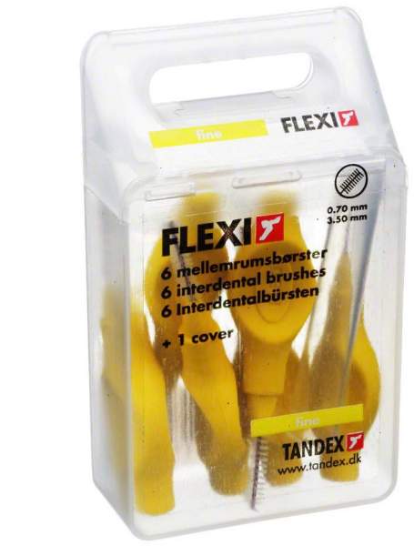 Tandex Flexi Interdental Bürsten 0,7 mm Gelb 6 Stück