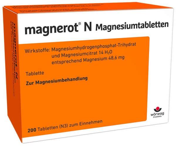 Magnerot N Magnesiumtabletten 200 Tabletten