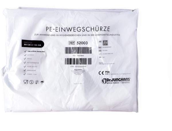 Einmal Schürzen Pe 125 cm