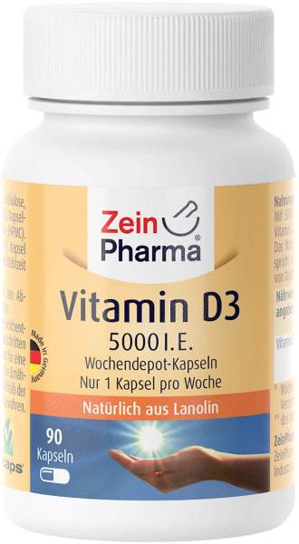 Vitamin D3 5.000 I.E. Wochendepot 90 Kapseln