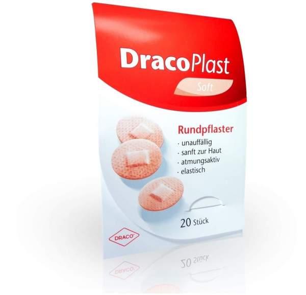 Dracoplast Soft 20 Rundpflaster Hautfarben 2,2 cm