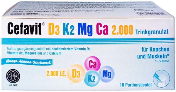 Cefavit D3 K2 mg Ca 2.000 Trinkgranulat