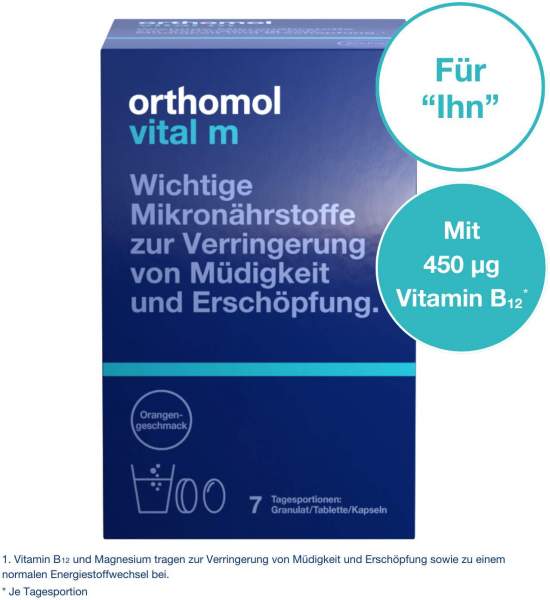 Orthomol Vital M 7 Tagesportionen Granulat - Kapseln Kombipackung