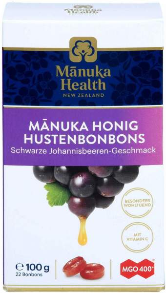Manuka Health MGO 400+ Lutschbonbons schwarze Johannisbeere 100 g