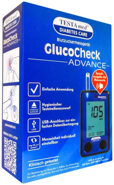 Testamed Glucocheck Advance Starter-Kit mg Je Dl, Mmol Je L