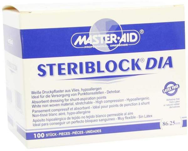 Steriblock Dialyse-Pflaster 86x25mm Master Aid