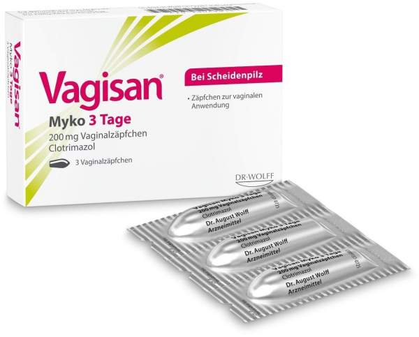 Vagisan Myko 3 Tage 200 mg Vaginalzäpfchen 3 Stück