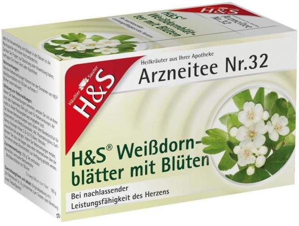 H&amp;S Weißdornblätter Mit Blüten 20 Filterbeutel