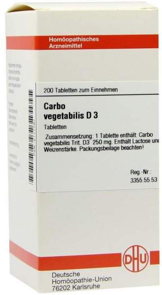 Carbo Vegetabilis D 3 Tabletten