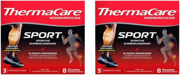 Thermacare Sport Wärmeumschläge 2 x 3 Stück