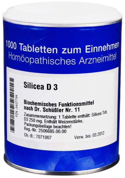 Biochemie 11 Silicea D 3 1000 Tabletten