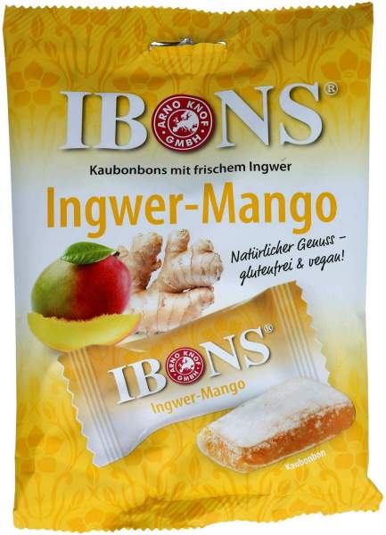 Ibons Ingwer Mango Tüte Kaubonbons 92g